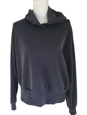 prana supersoft hoodie pullover sweatshirt charcoal grey size M